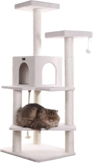 Armarkat B5701 57-Inch Cat Tree, Ivory