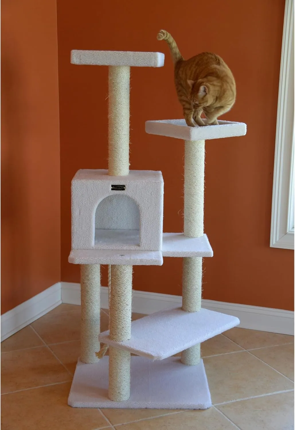 Armarkat B5701 57-Inch Cat Tree, Ivory